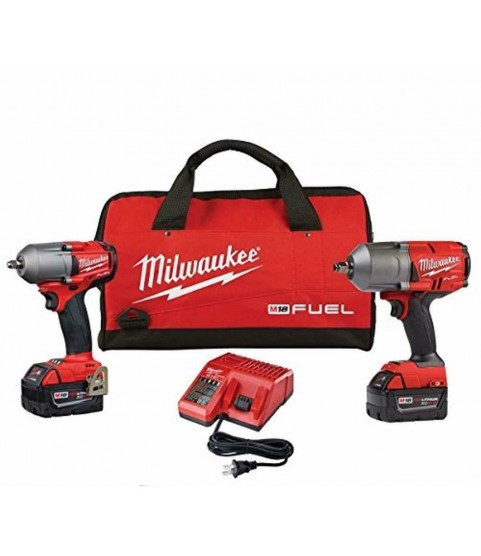Milwaukee 2PC M18 FUEL Auto Kit - 1/2" Impact Wrench and 3/8" Impact Wrench